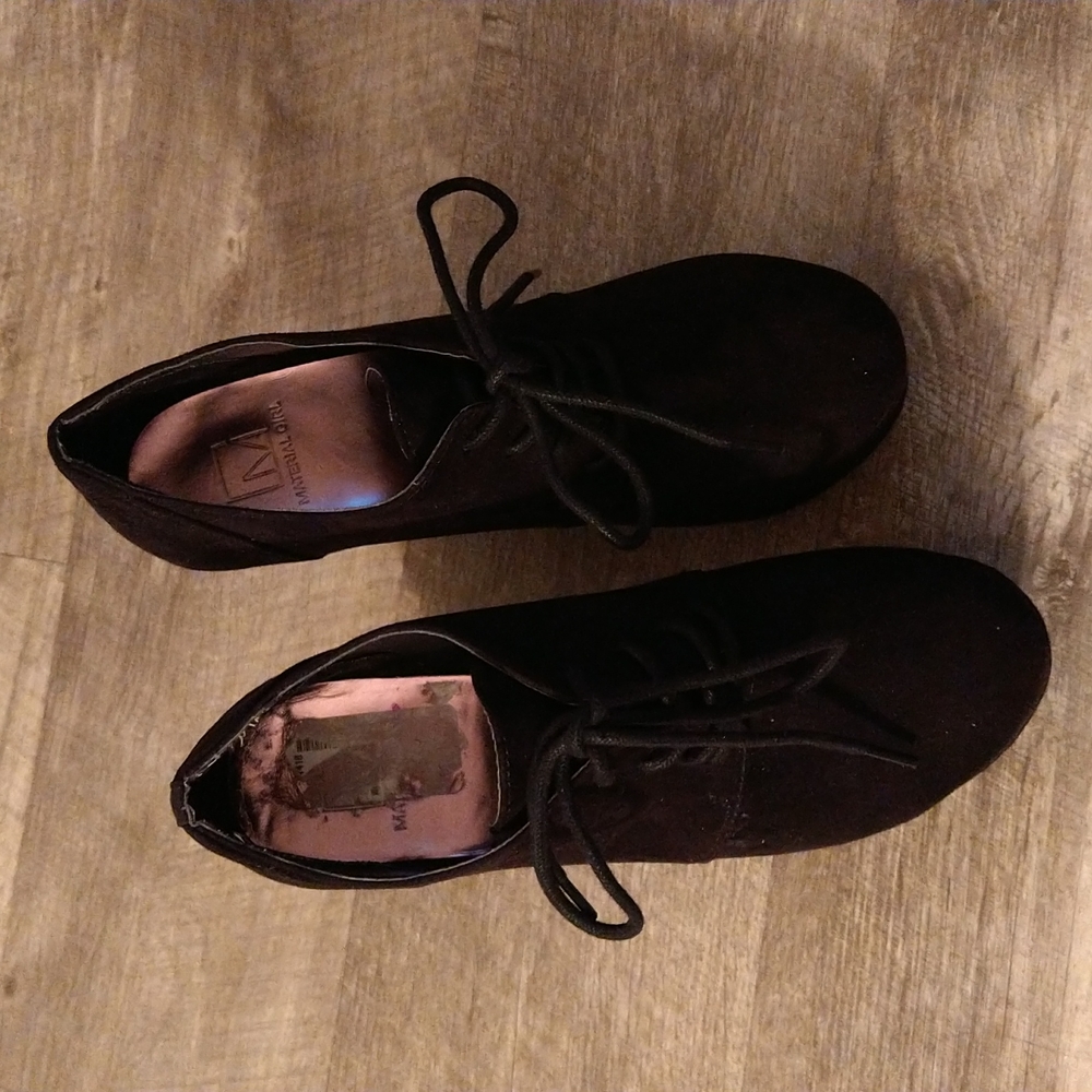 Material Girl Suede Wedges - Picture 2 of 4